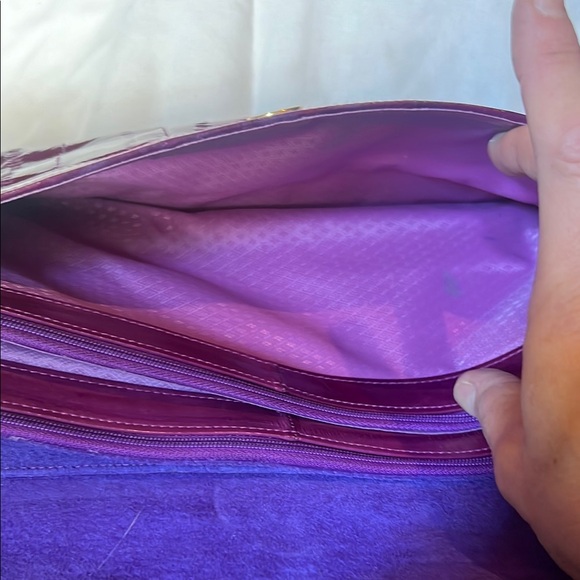 Burgundy Leather Clutch - Picture 6 of 6